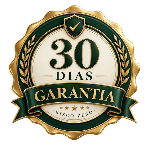 Selo de garantia de 30 dias, risco zero